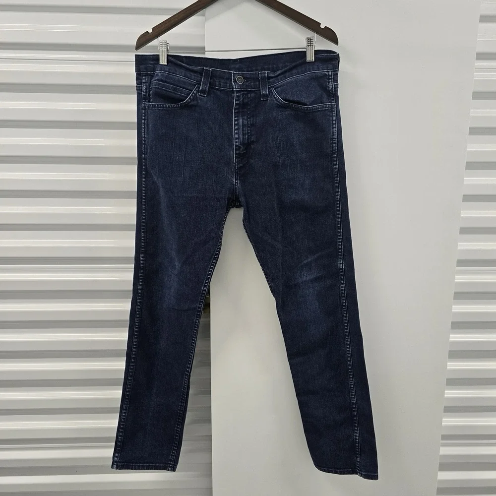 Levi's Men's Dark Wash Jeans 34x28 Slim Straight Denim Pants